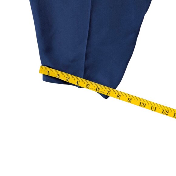 RTW Charleston Silk Pull On Pants Womens Blue High Rise Made in USA Sz XXL - Picture 8 of 9